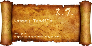 Kassay Tamás névjegykártya
